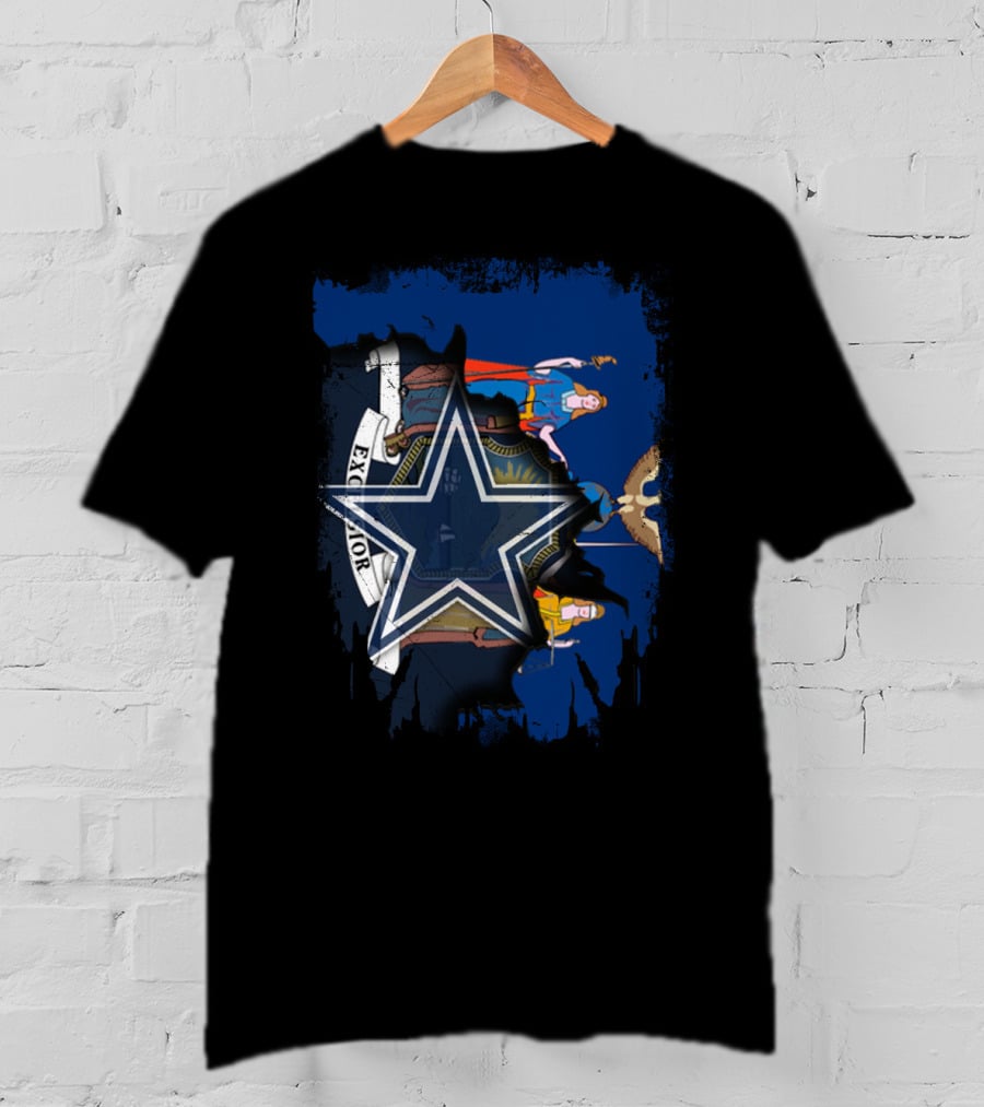 Excelsior Together New York State With Silver Star Cowboys T-Shirt