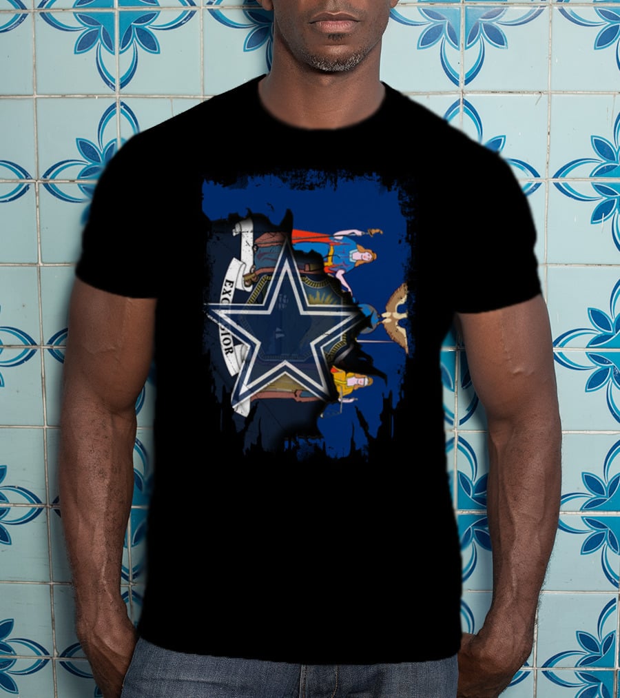 Excelsior Together New York State With Silver Star Cowboys T-Shirt