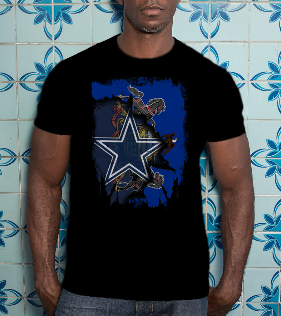 Pennsylvania State Symbol With Dallas Cowboys Star T-Shirt