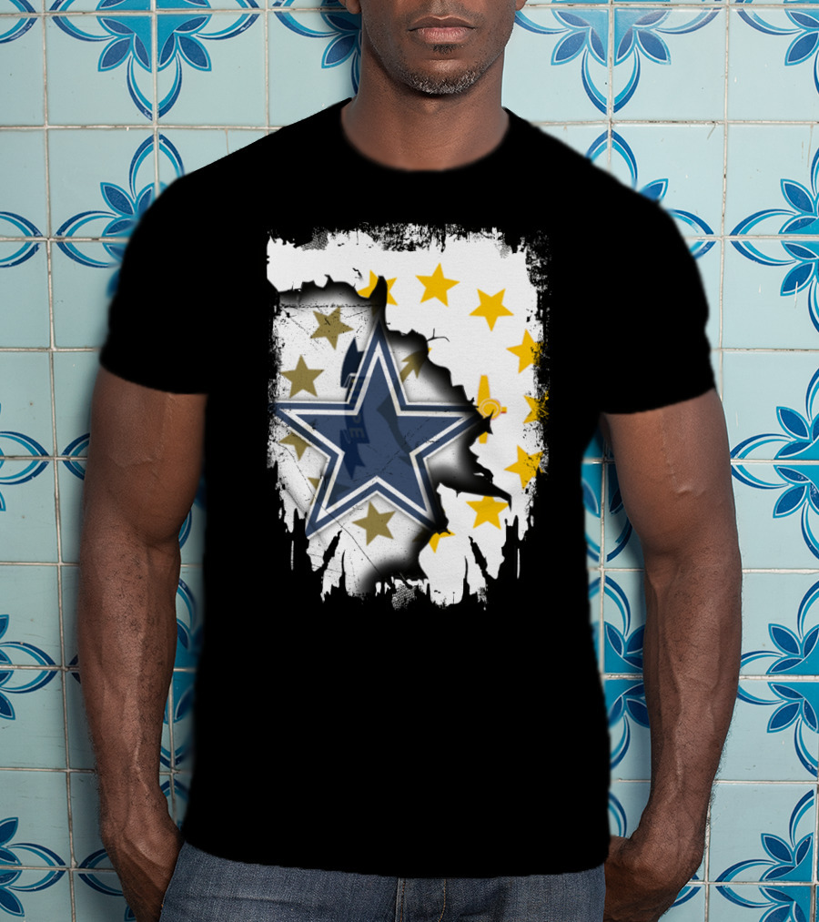 Together Rhode Island With Dallas Cowboys Star And State Symbol Stars T-Shirt