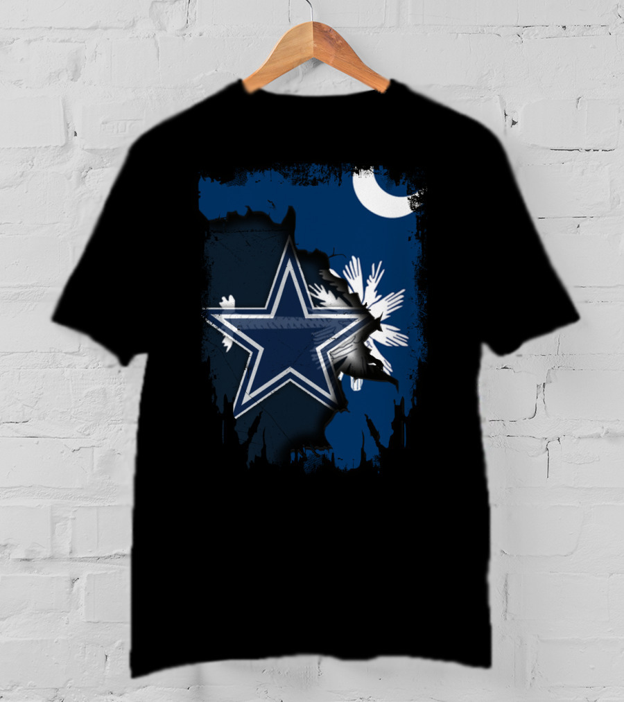 Together South Carolina Cowboys Star And Crescent Moon T-Shirt