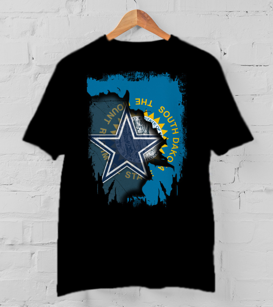 South Dakota Pride With Dallas Cowboys Star Integration T-Shirt