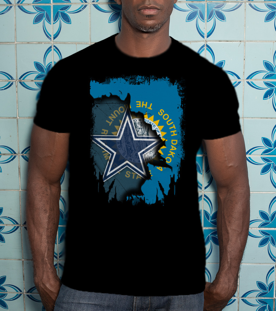 South Dakota Pride With Dallas Cowboys Star Integration T-Shirt