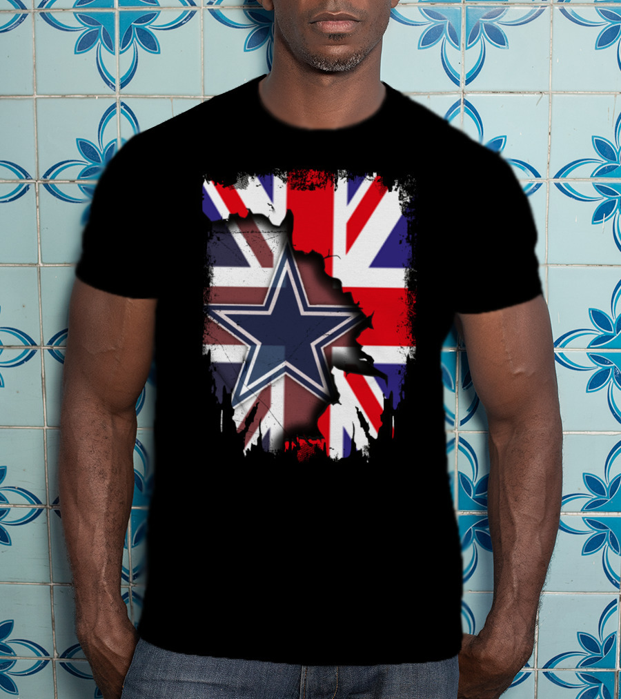 United Kingdom Dallas Cowboys Union Jack Star Combination T-Shirt