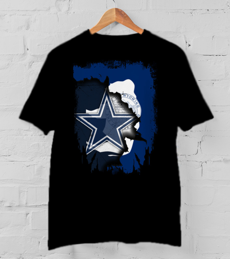 Wyoming Cowboys Star Emblem With State Seal T-Shirt