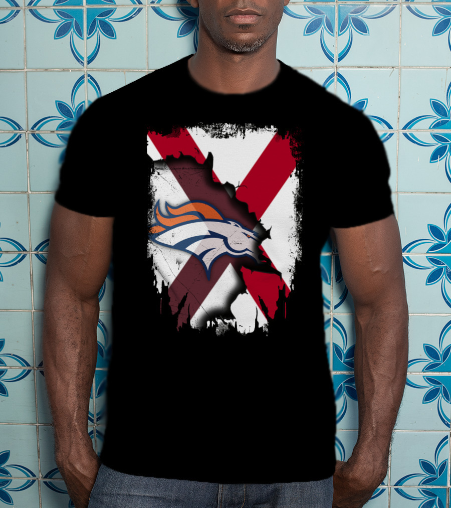 Together Alabama Broncos Fusion With Flag And Horse T-Shirt