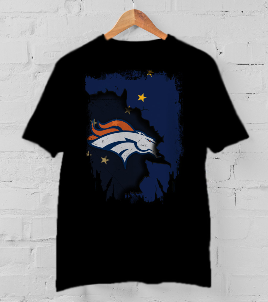 Together Alaska With Denver Broncos And Northern Stars T-Shirt