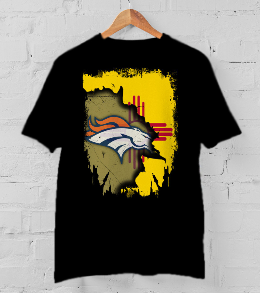 Together New Mexico With Denver Broncos Logo And Zia T-Shirt
