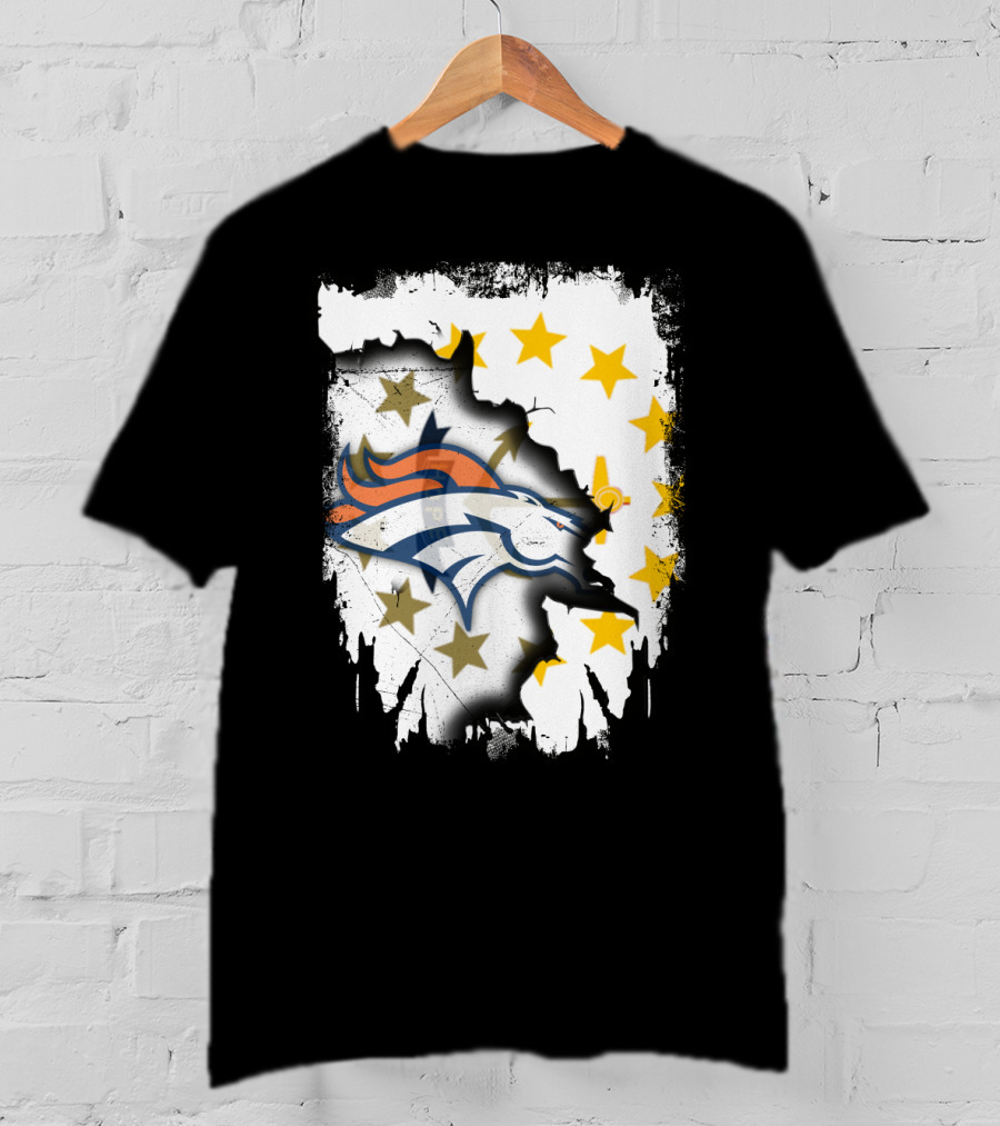 Together Rhode Island Broncos Stars Map T-Shirt