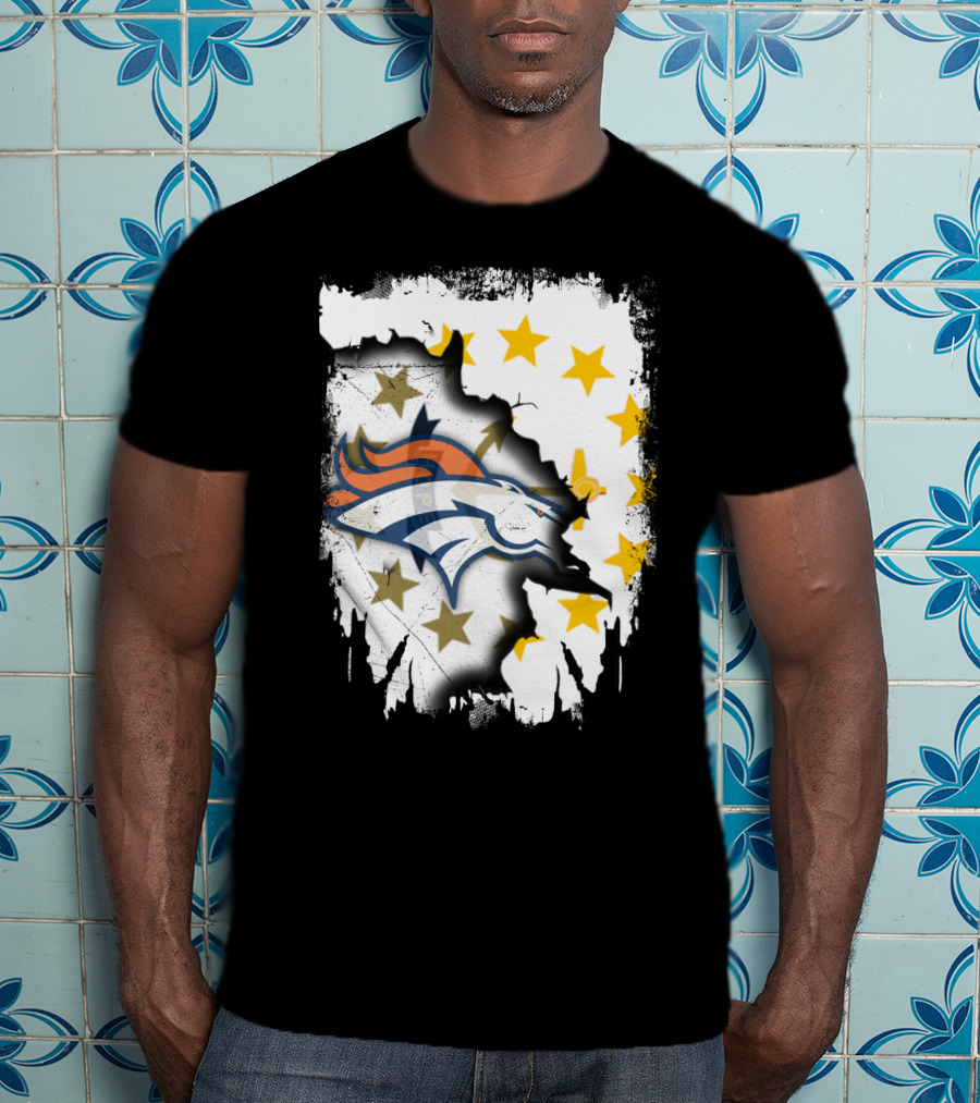 Together Rhode Island Broncos Stars Map T-Shirt