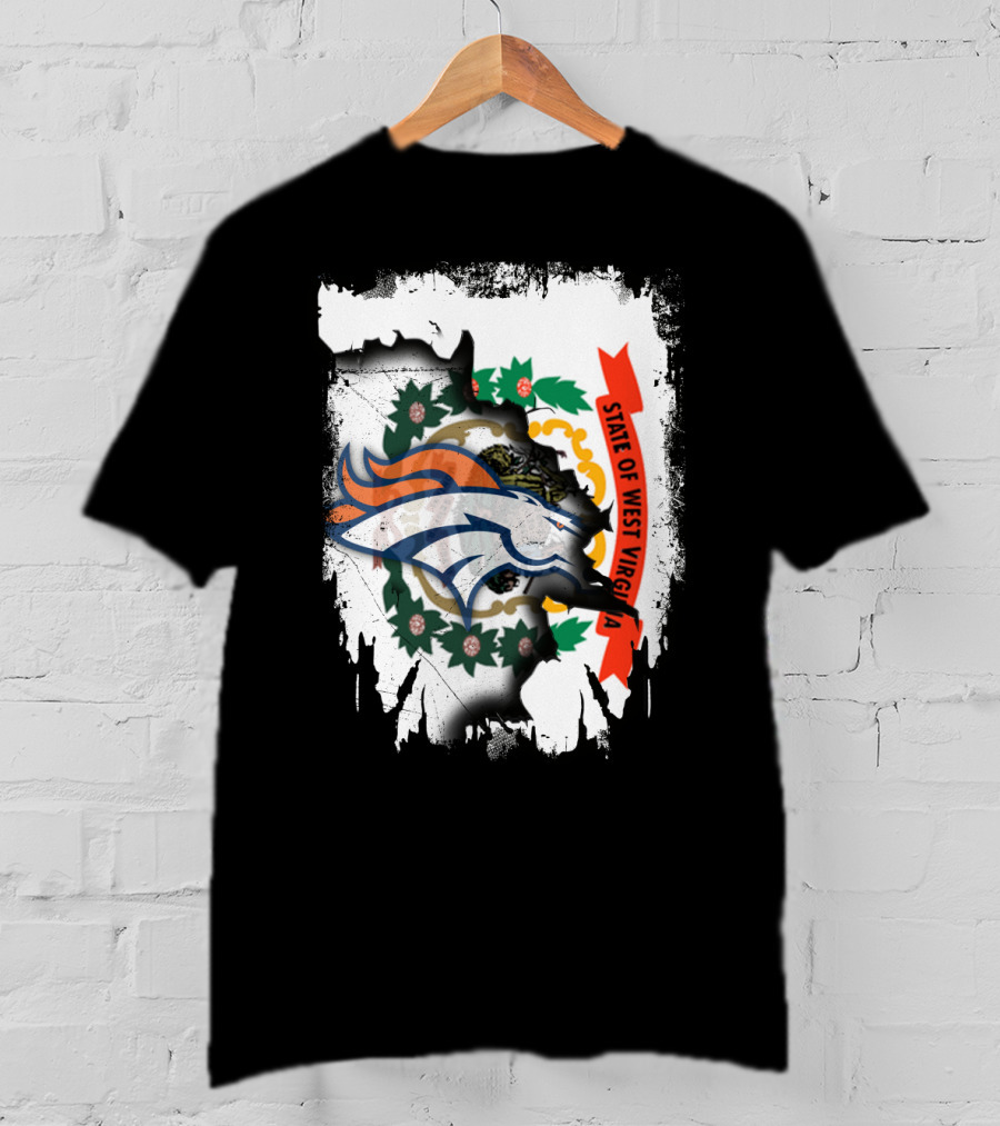 State Of West Virginia Broncos Logo Together T-Shirt