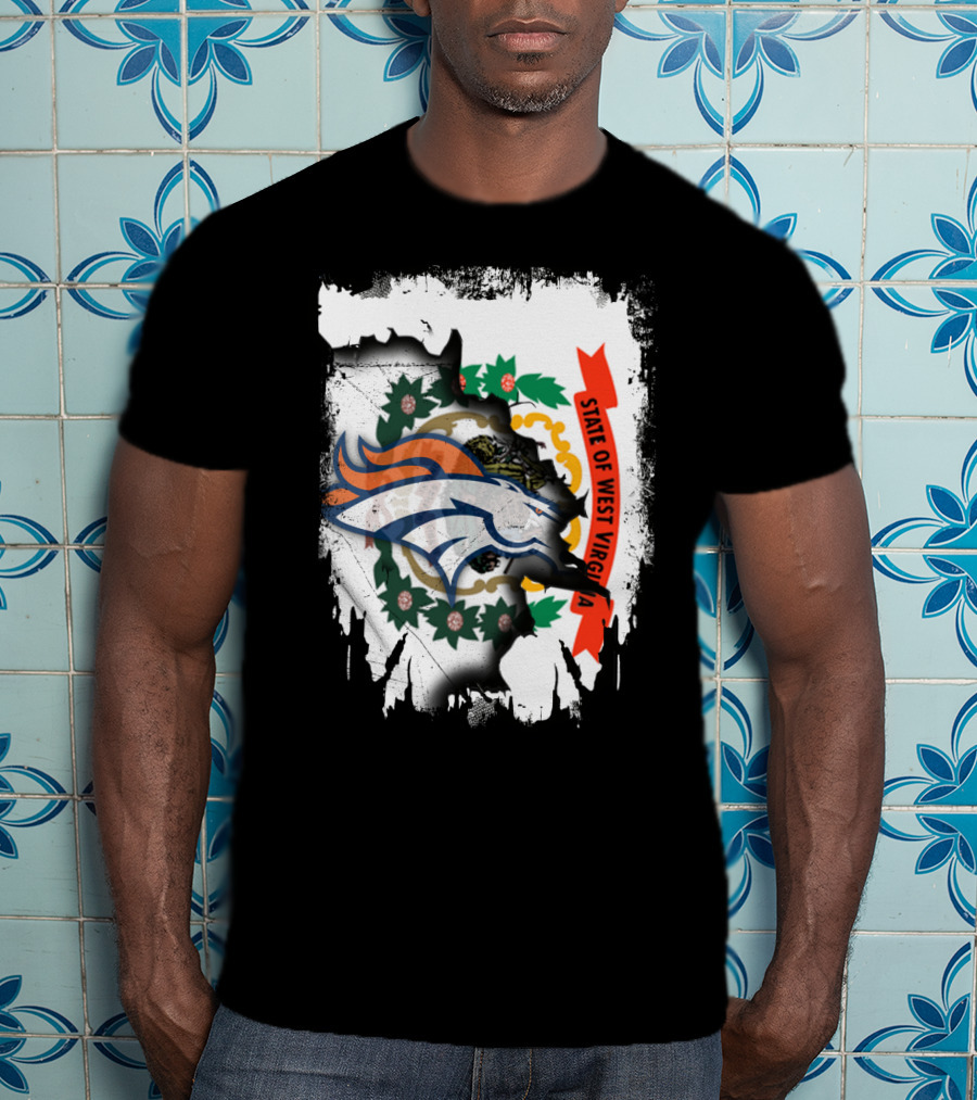 State Of West Virginia Broncos Logo Together T-Shirt