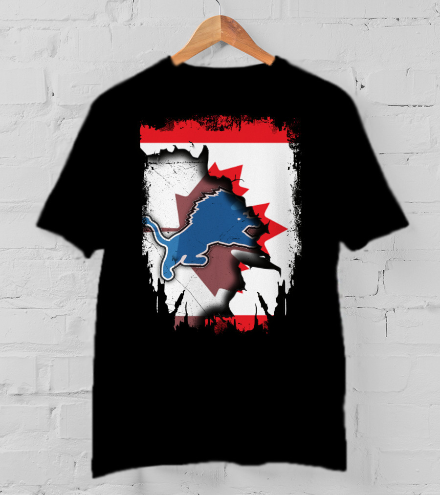 Together Canada With Detroit Lions Roaring Union T-Shirt
