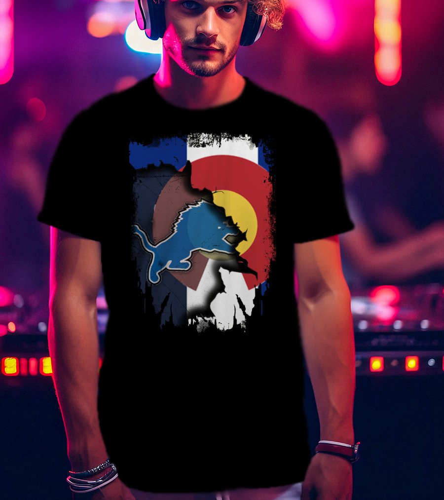 Together Colorado With Lions Detroit Pride Fusion T-Shirt