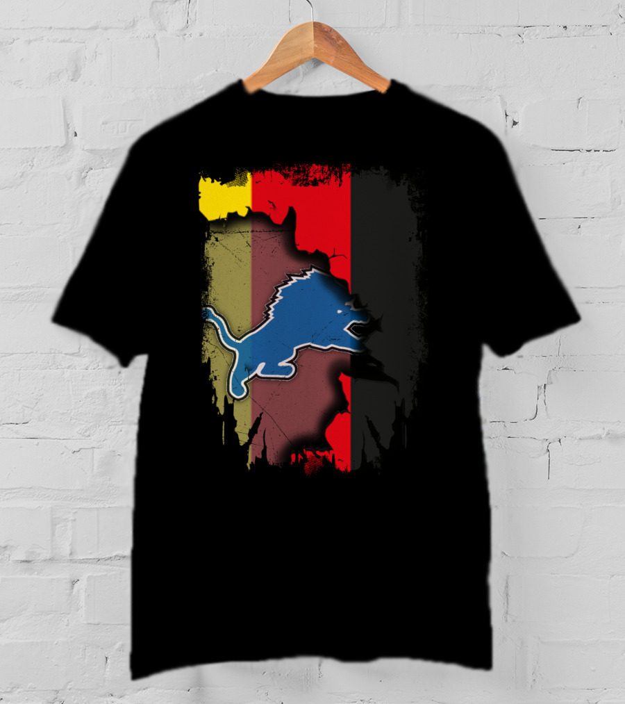 Together Germany Flag With Blue Lions T-Shirt