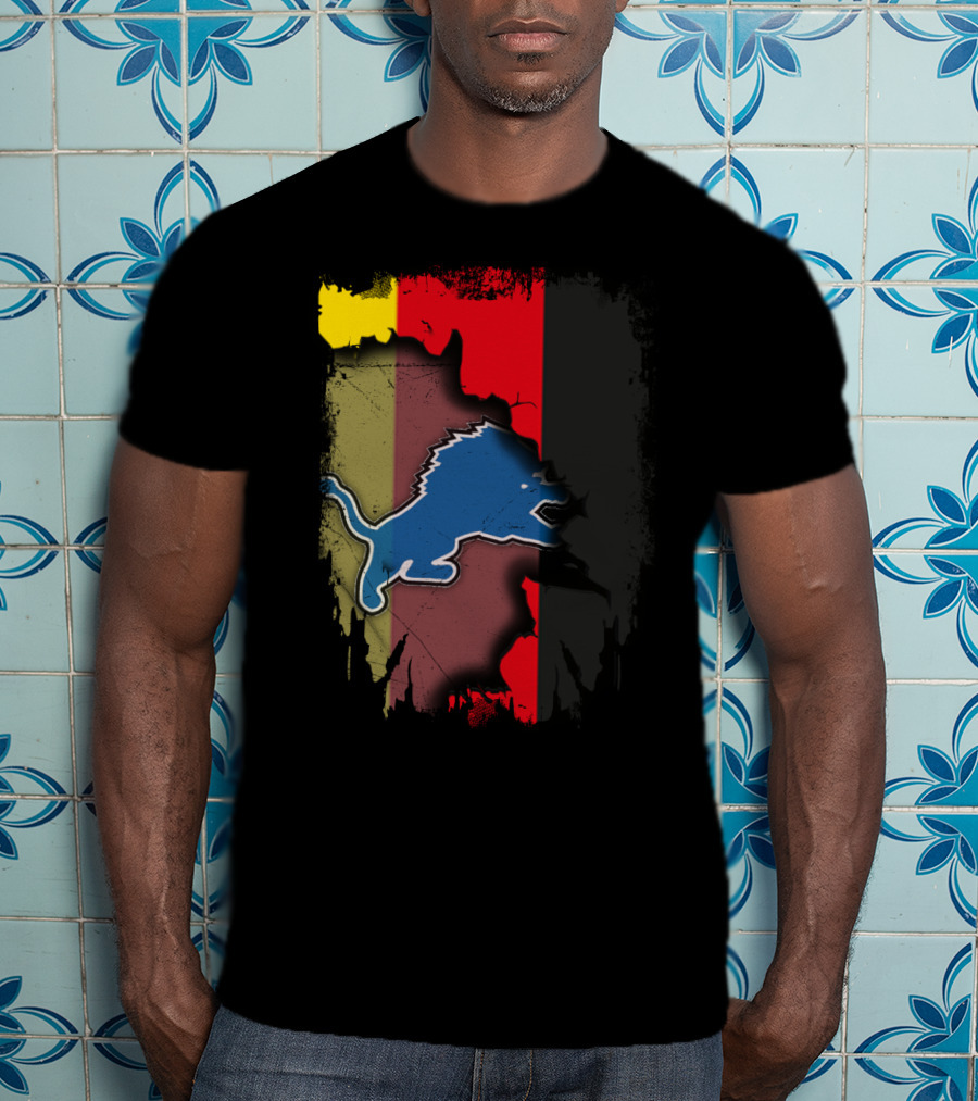 Together Germany Flag With Blue Lions T-Shirt