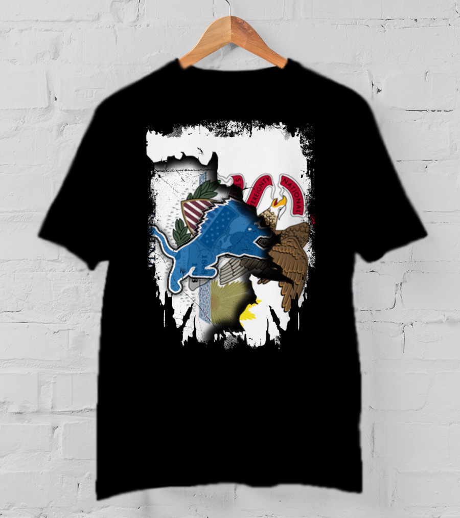 Detroit Lions Meet Illinois State Seal Strength Unity T-Shirt
