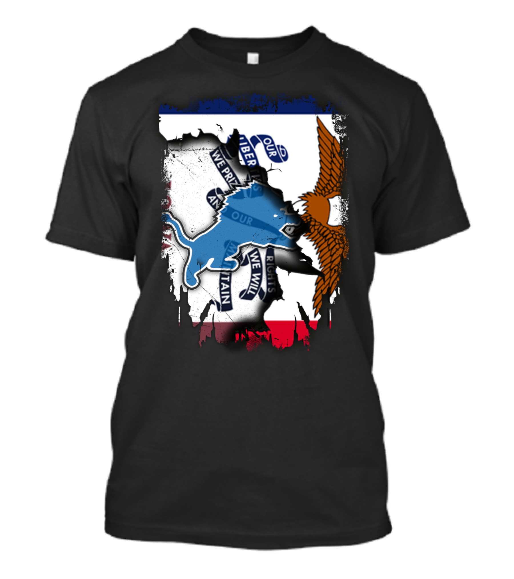 Detroit Lions Iowa Pride Clash T-Shirt