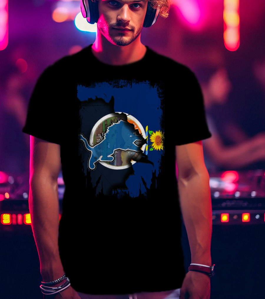 Detroit Lions Kansas Sunflower State Unity T-Shirt