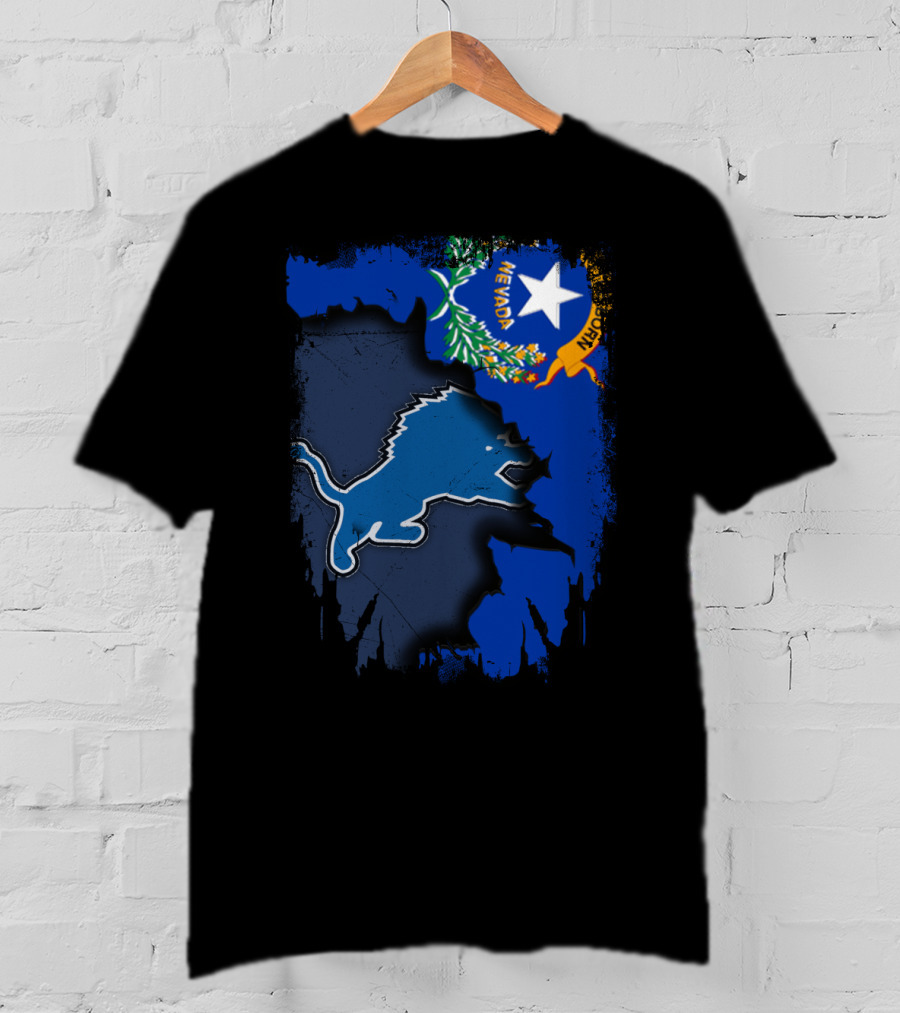 Together Nevada Detroit Lions Nevada State Pride T-Shirt