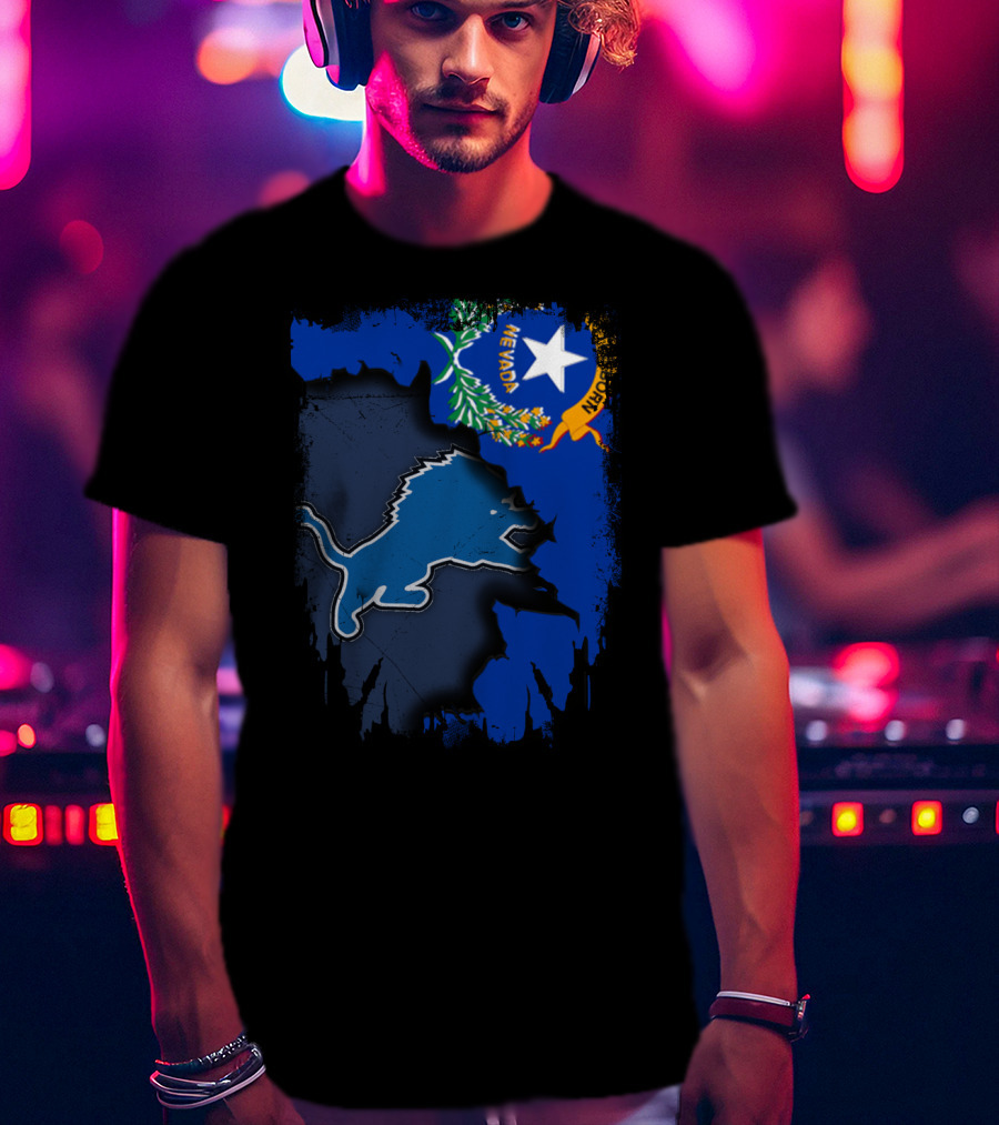 Together Nevada Detroit Lions Nevada State Pride T-Shirt
