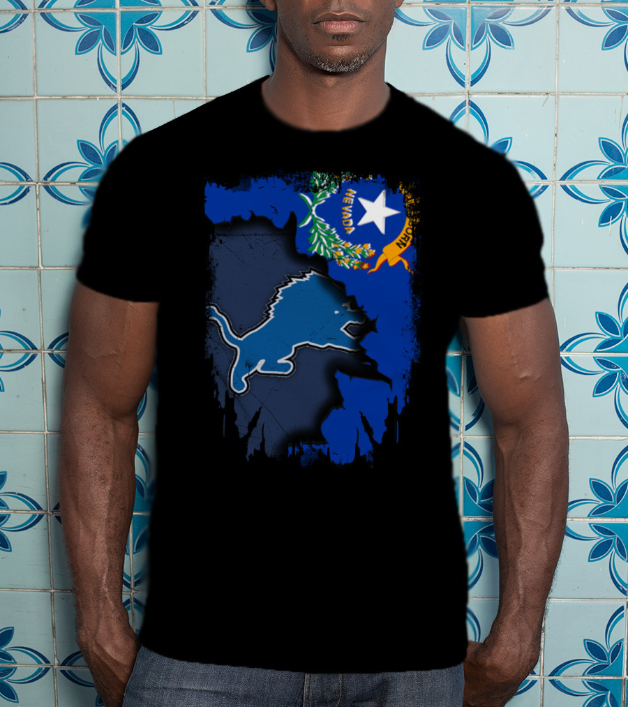 Together Nevada Detroit Lions Nevada State Pride T-Shirt