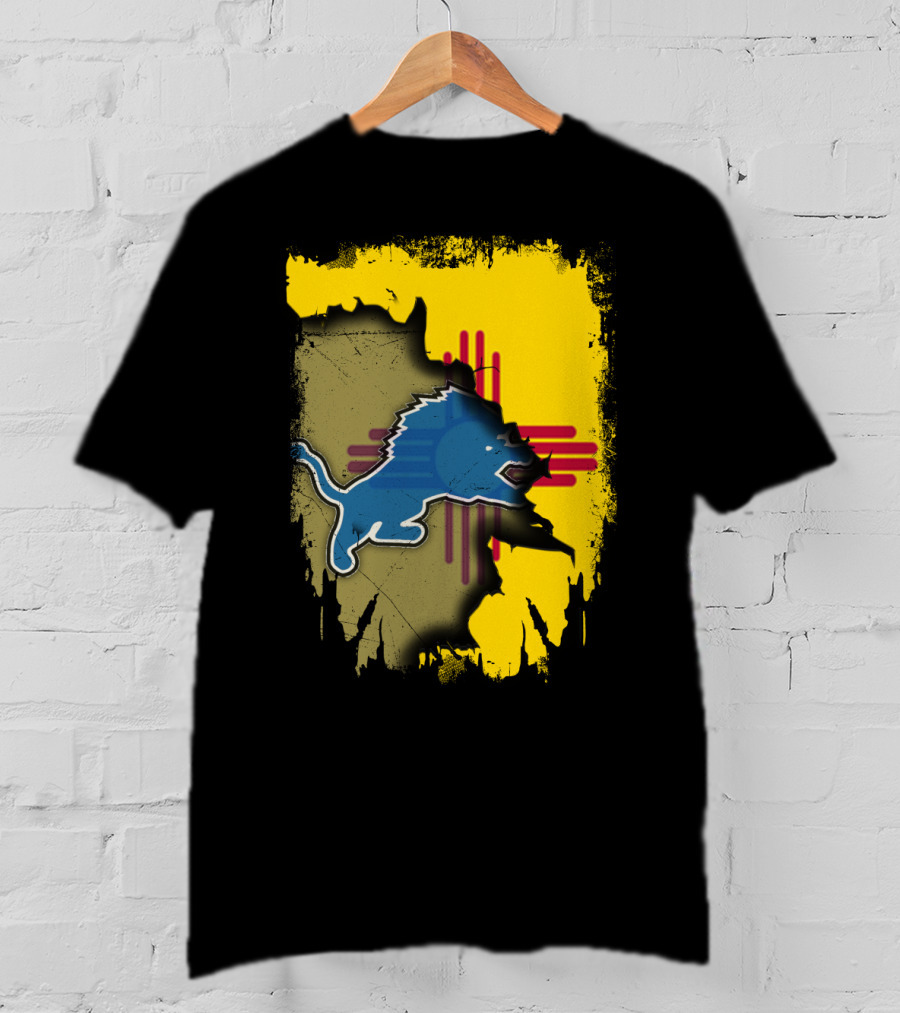 Together New Mexico Zia Symbol With Detroit Lions T-Shirt