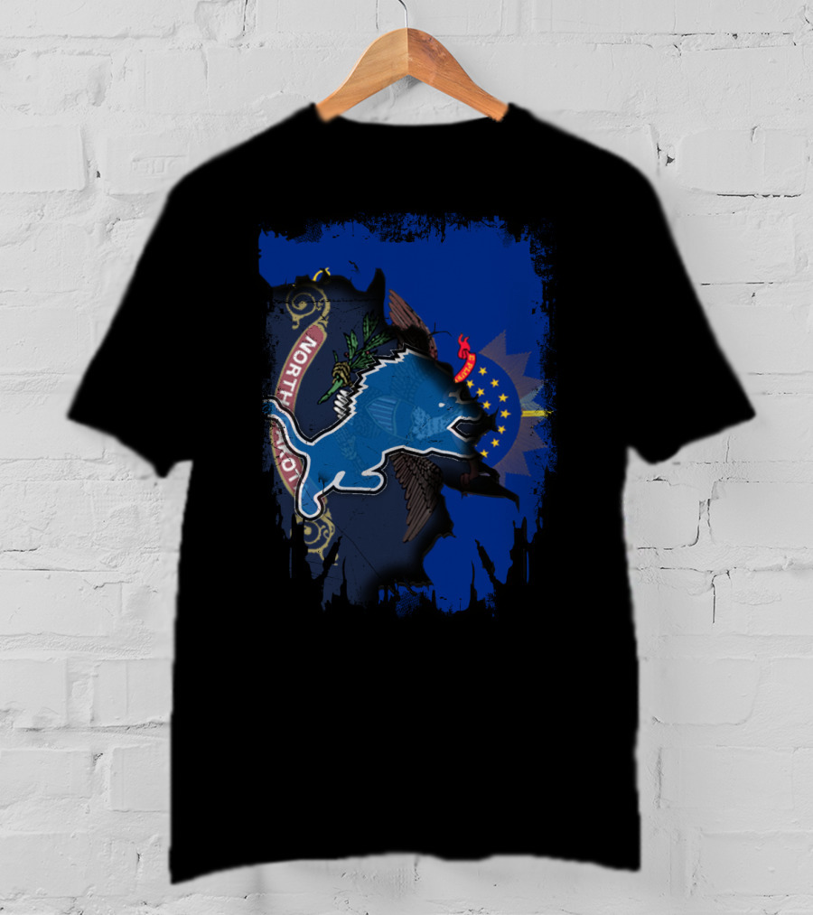 North Dakota Lions Emblem Fusion T-Shirt