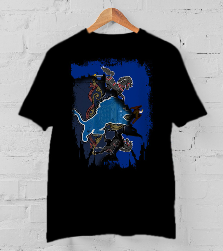 Together Pennsylvania Shield Blue Lions Emblem T-Shirt