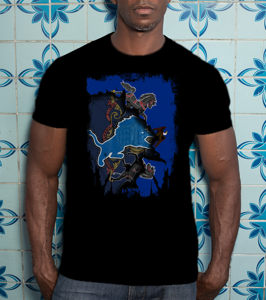 Together Pennsylvania Shield Blue Lions Emblem T-Shirt
