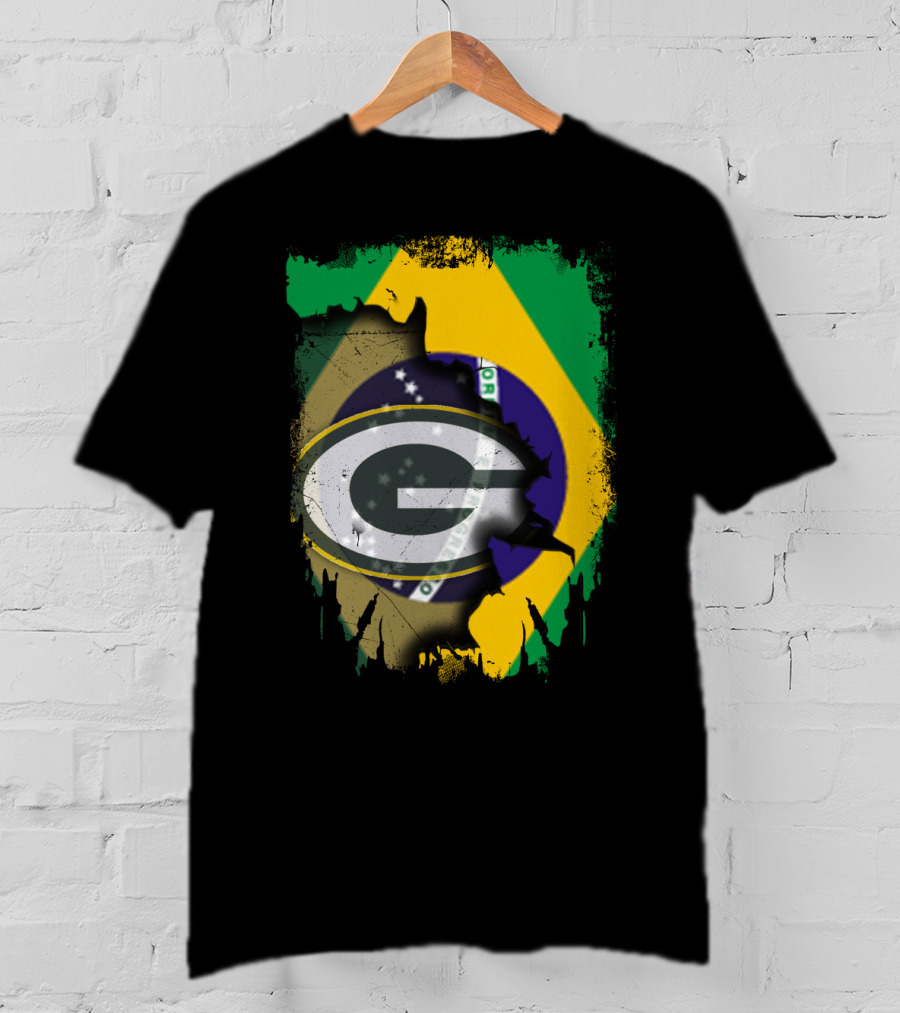 Brazilian Pride Meets Packers Loyalty Fusion T-Shirt