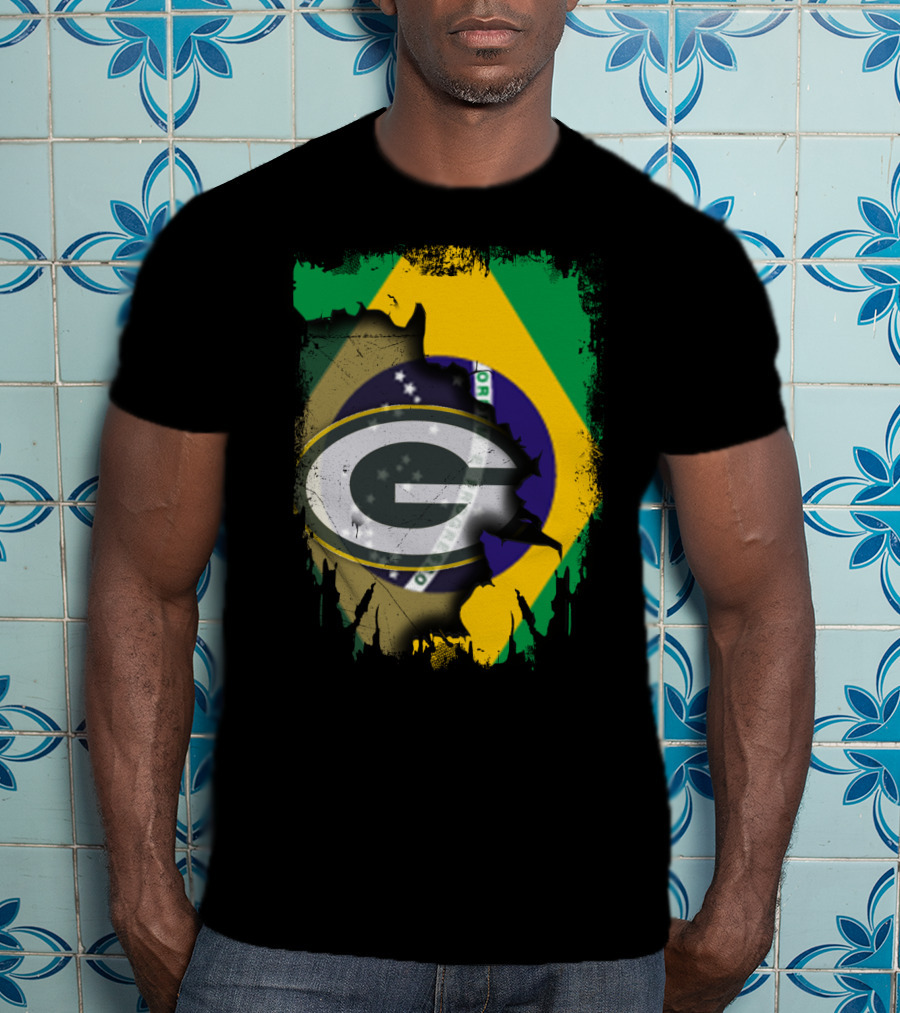 Brazilian Pride Meets Packers Loyalty Fusion T-Shirt