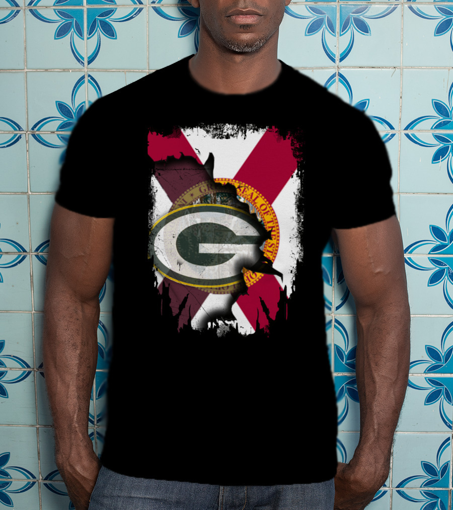 Florida State Outline With Green Bay Packers G T-Shirt