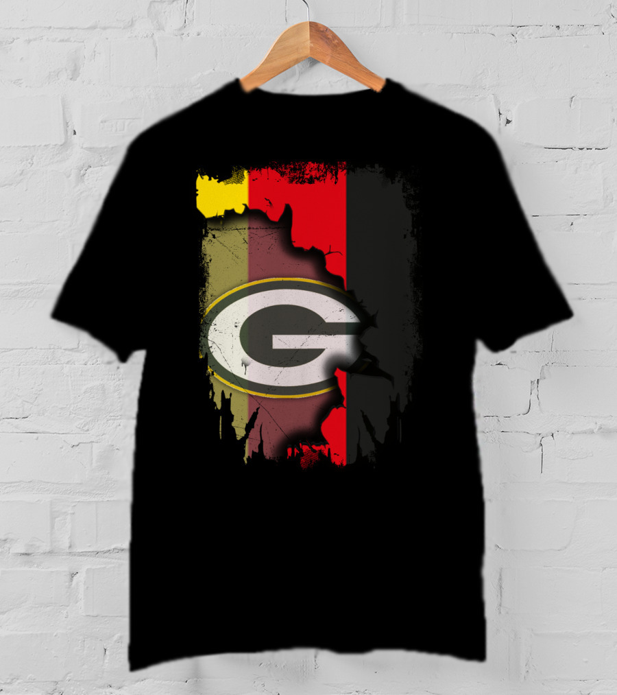 Germany And Packers United Flag Fusion T-Shirt