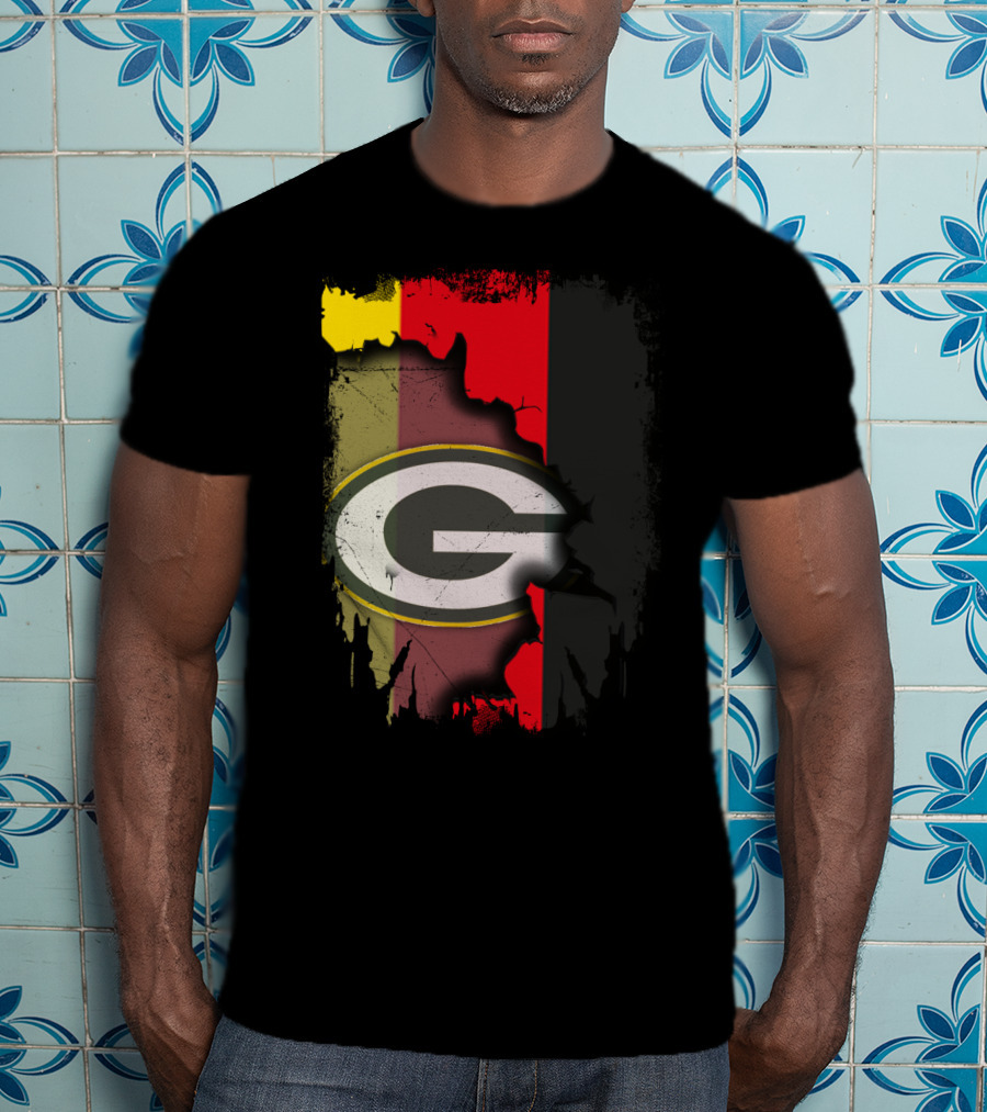 Germany And Packers United Flag Fusion T-Shirt