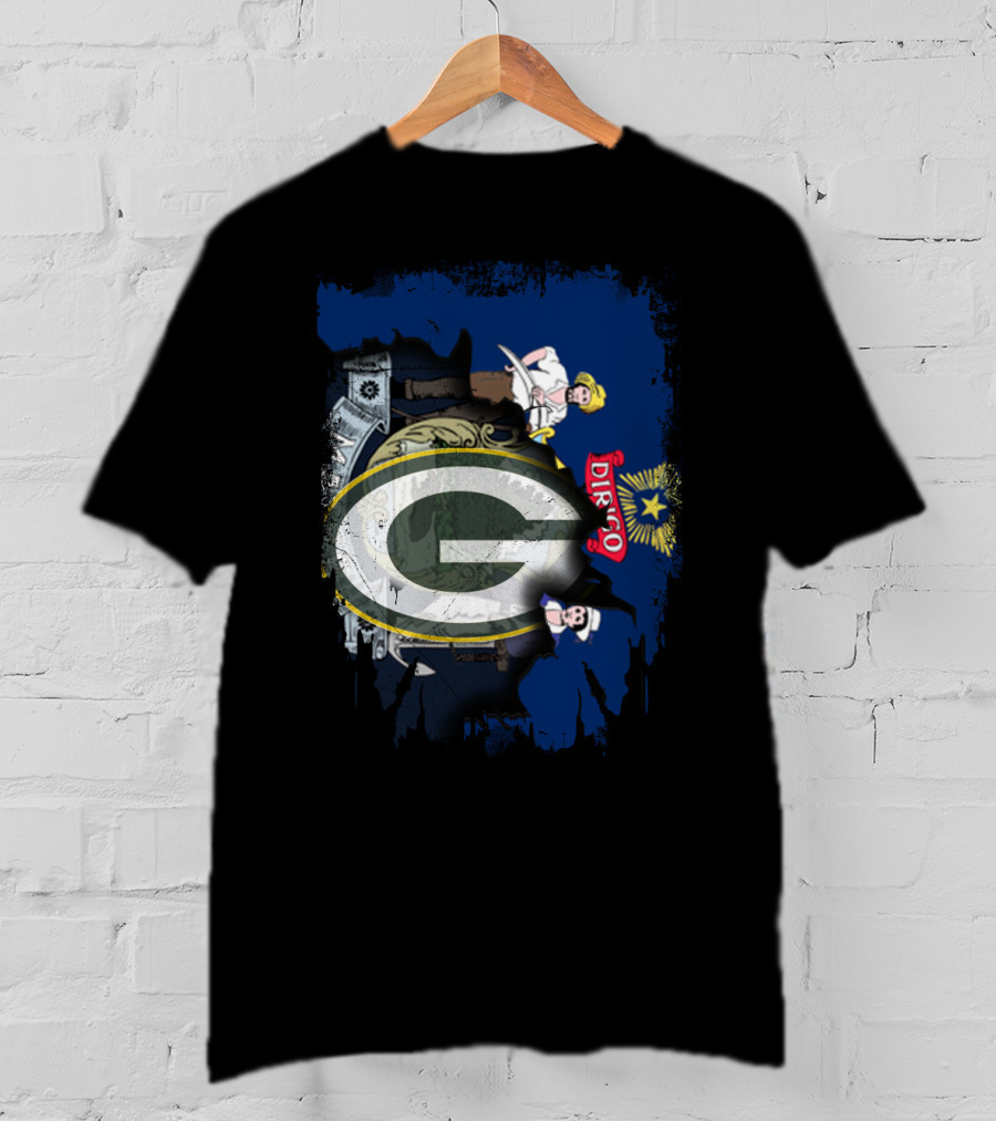 Maine State Flag With Green Bay Packers G T-Shirt