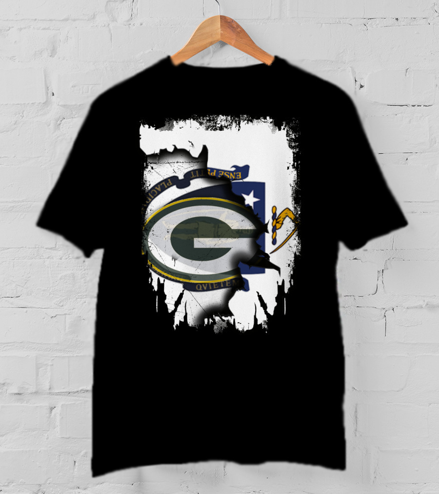 Massachusetts Pride With Packers Logo Integration T-Shirt