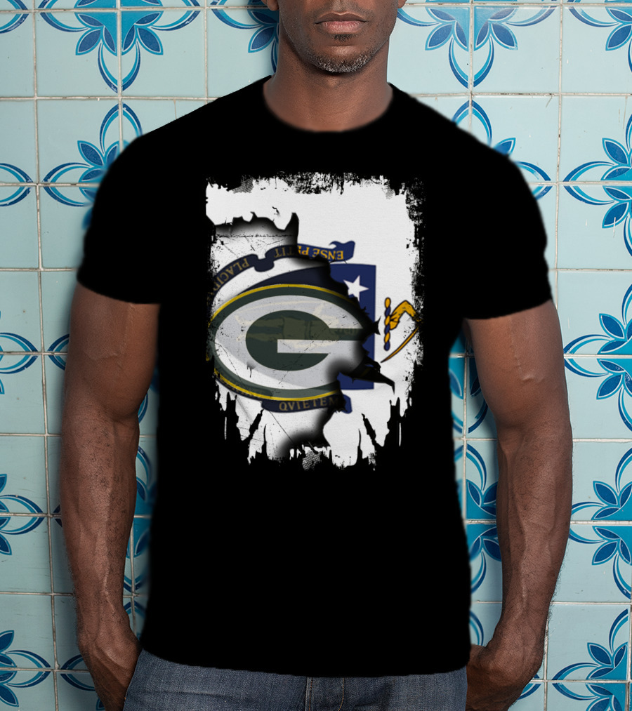 Massachusetts Pride With Packers Logo Integration T-Shirt