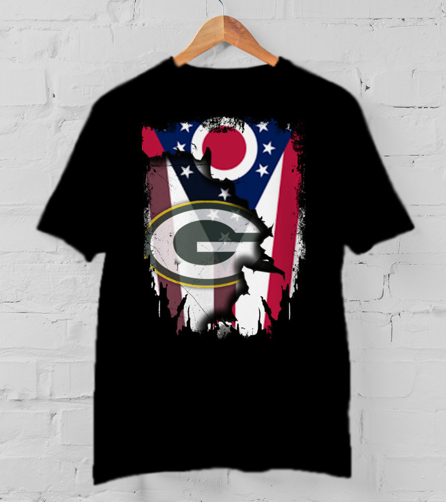 Together Ohio Flag With Green Bay Packers T-Shirt
