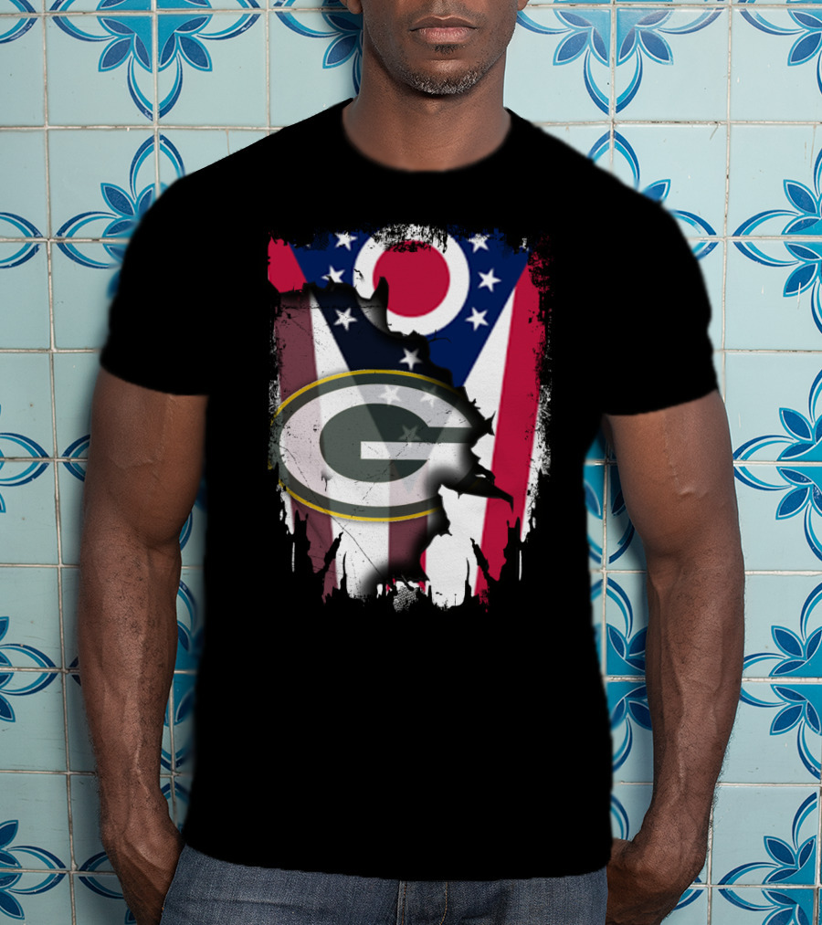 Together Ohio Flag With Green Bay Packers T-Shirt