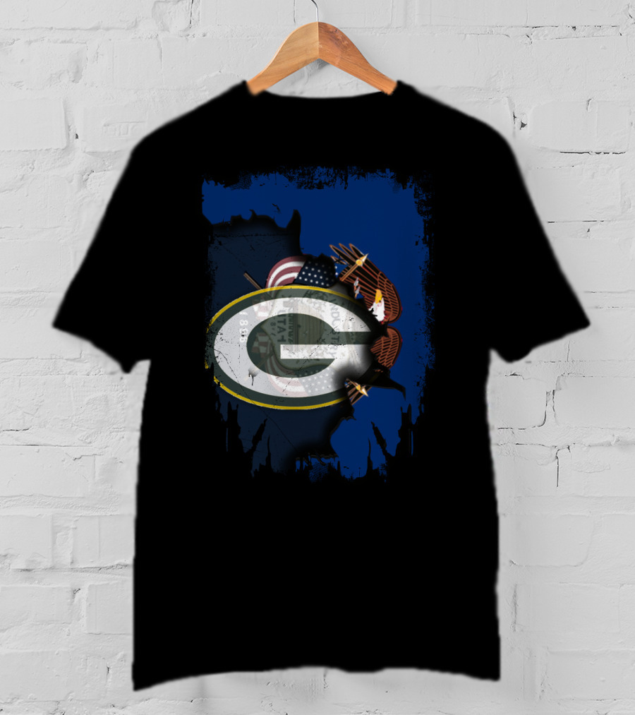 Packers Together Utah State Pride American Eagle Flag T-Shirt