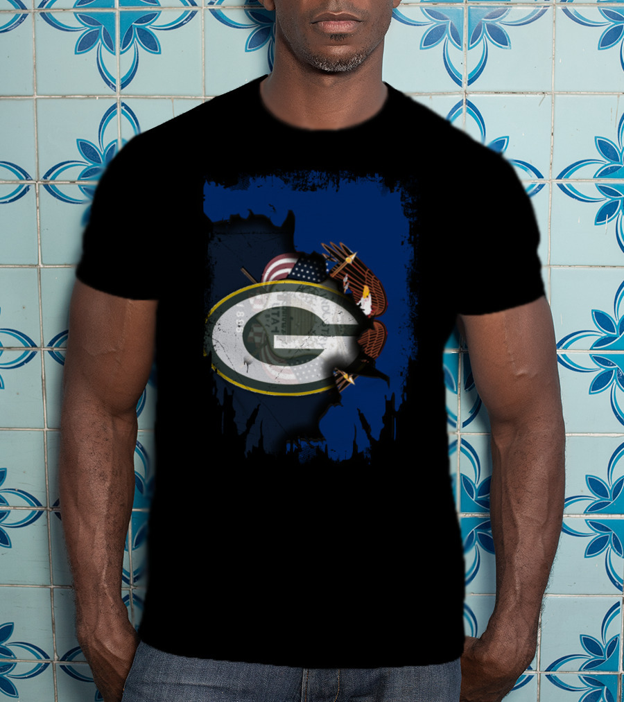 Packers Together Utah State Pride American Eagle Flag T-Shirt