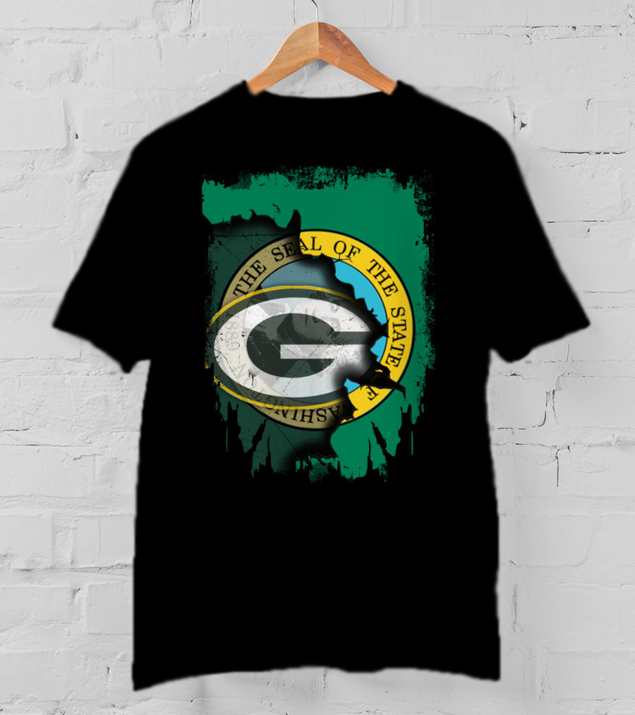 Together Washington State Seal With Packers T-Shirt