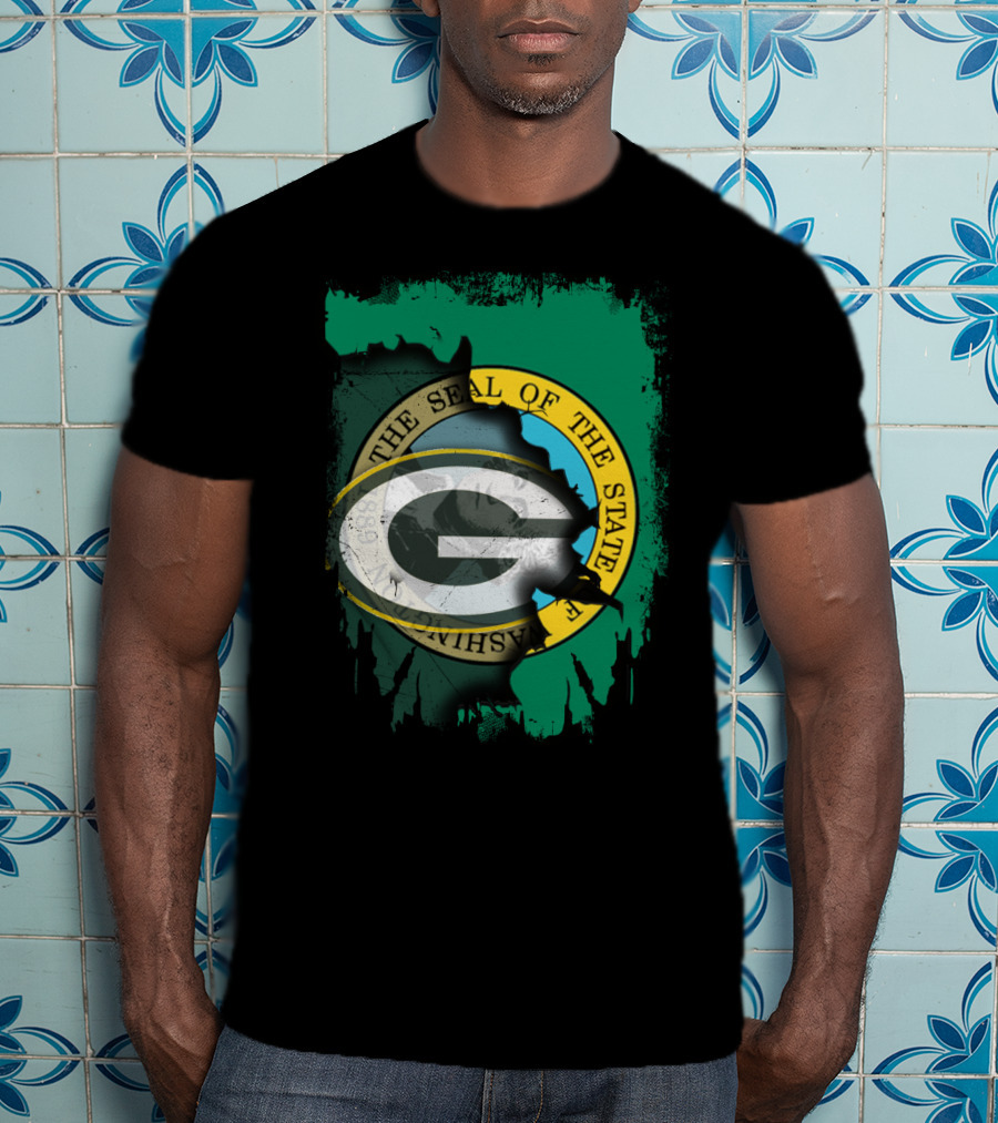 Together Washington State Seal With Packers T-Shirt