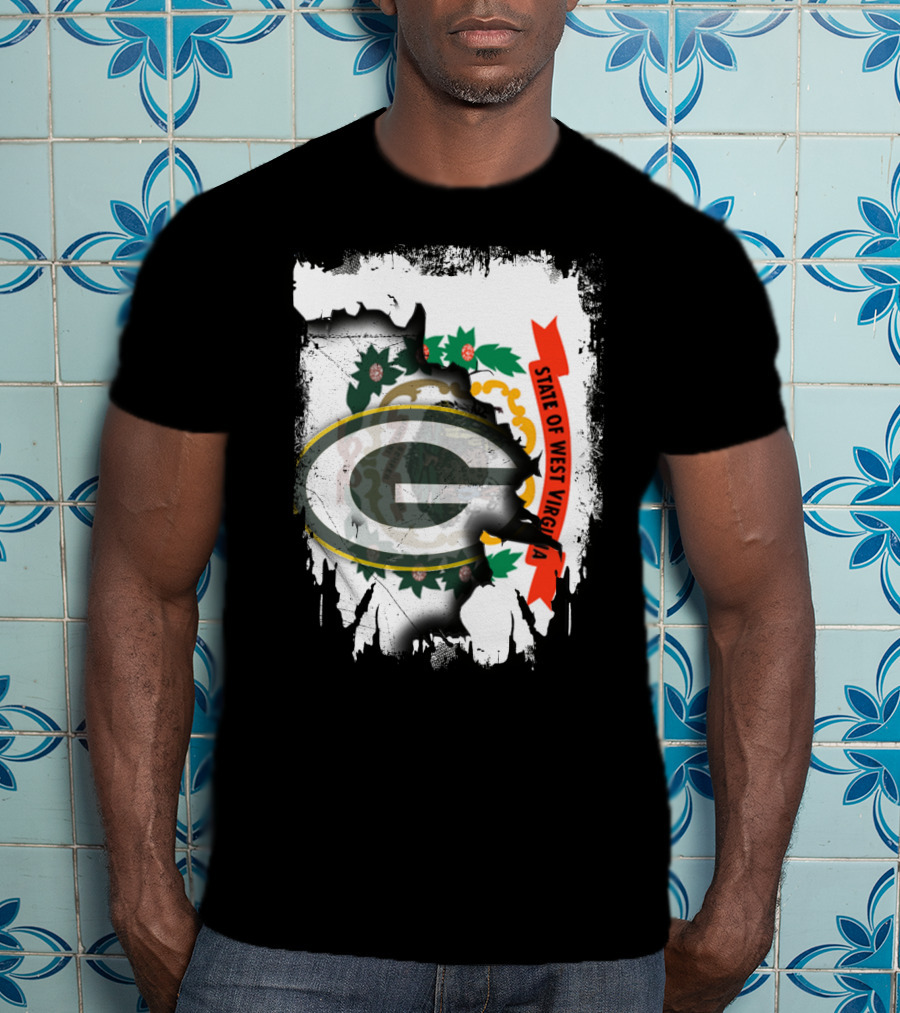 State Of West Virginia Packers Logo Collaboration T-Shirt