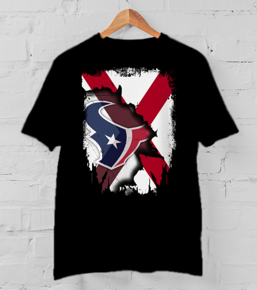 Houston Texans Alabama State Flag Unity T-Shirt
