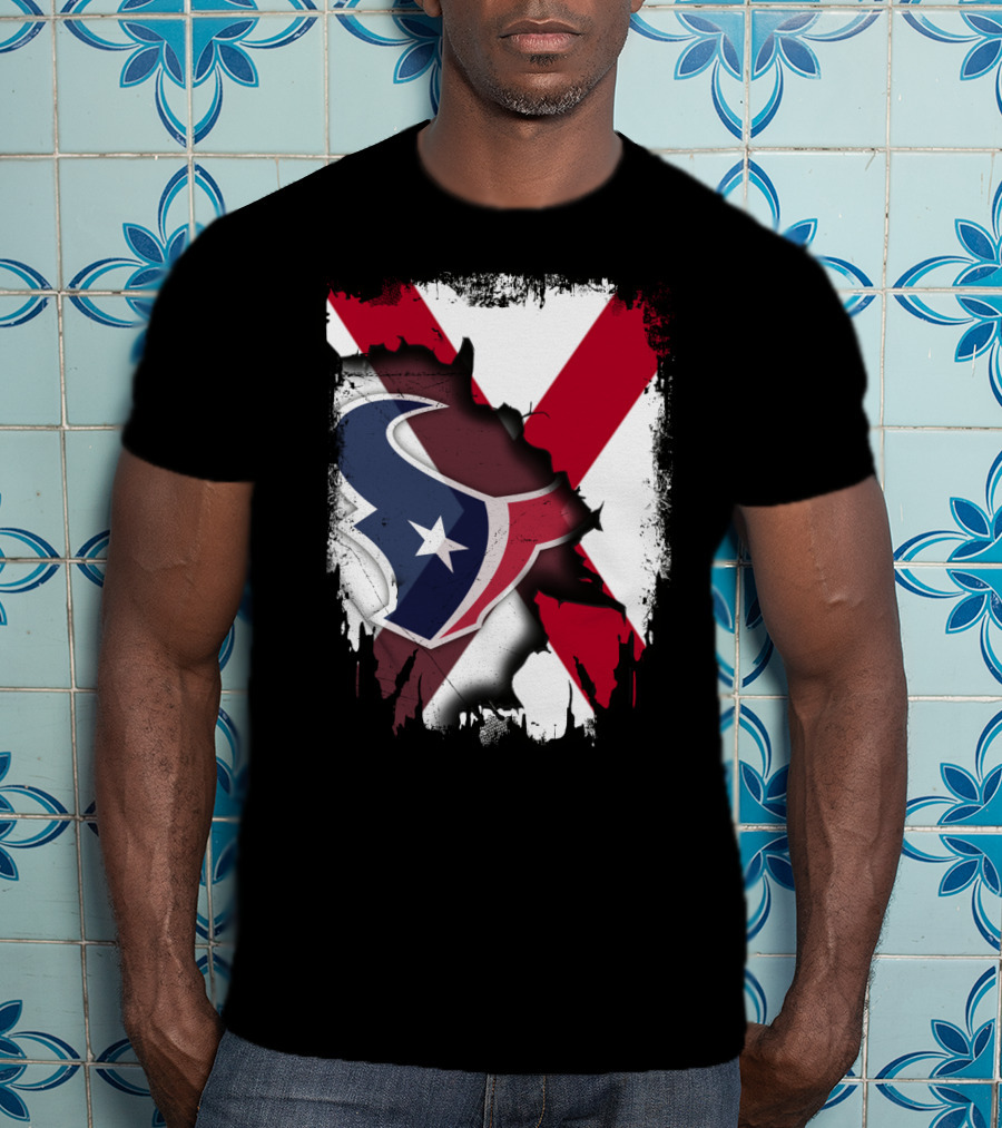 Houston Texans Alabama State Flag Unity T-Shirt