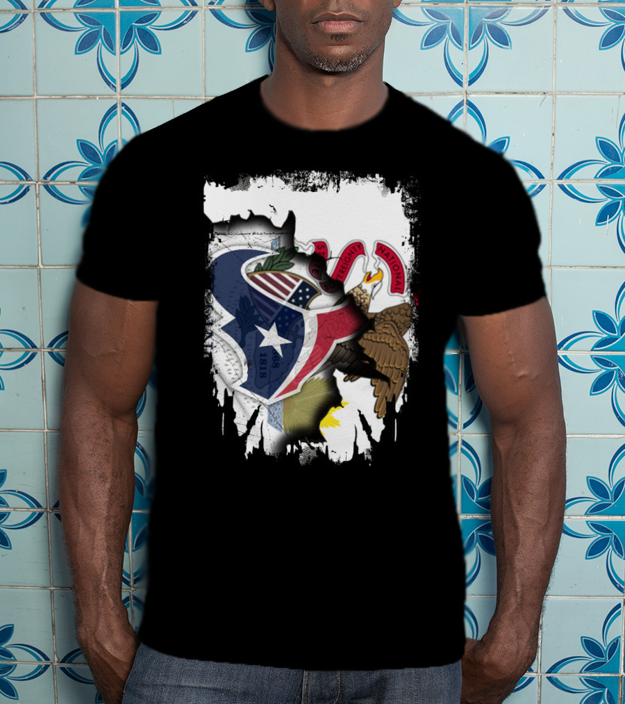 Together Illinois Texas Unity Emblem T-Shirt