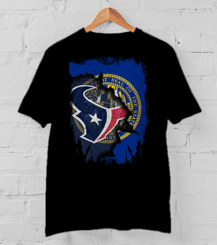 Texas And Nebraska United Emblem Fusion T-Shirt