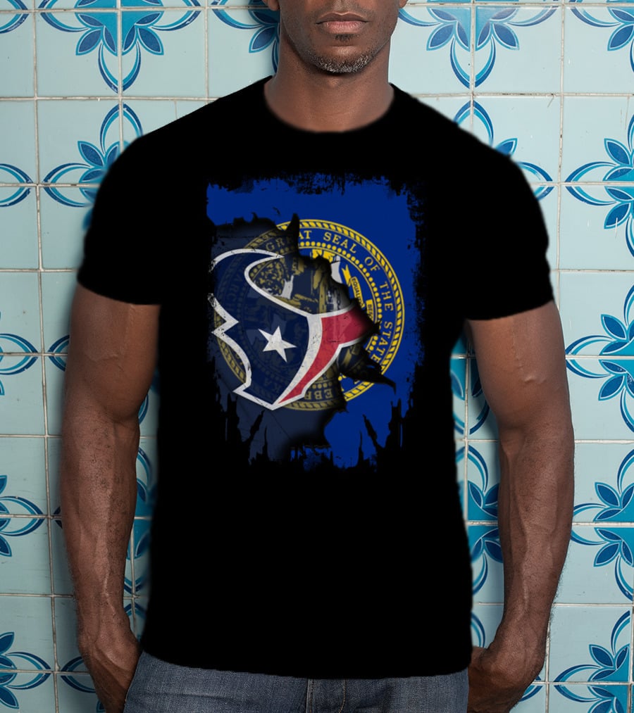 Texas And Nebraska United Emblem Fusion T-Shirt